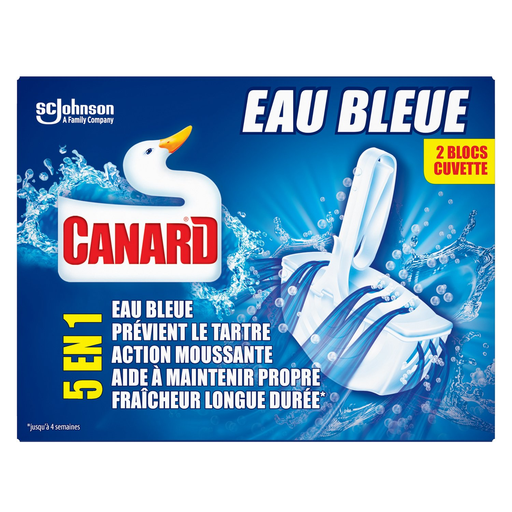 Canard Bloc Cuvette Solide, Colorant Eau Bleue, 5-en-1, 72 g