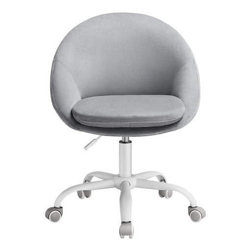 Ochama x SONGMICS Office Chair Makeup Chair in grauem Stoff