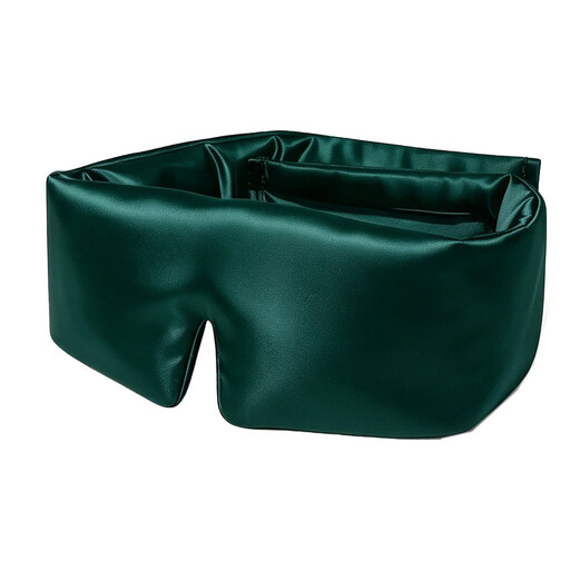 100% Mulberry Silk Eye Mask 19 Momme Dark Green