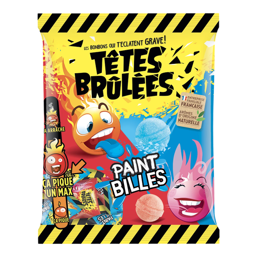 Têtes Br?lées Sour Candy Balls Bag 135 g