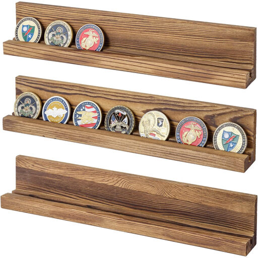 MyGift Challenge Coin Display Wall Mounted Military Challenge Coin Display Holder