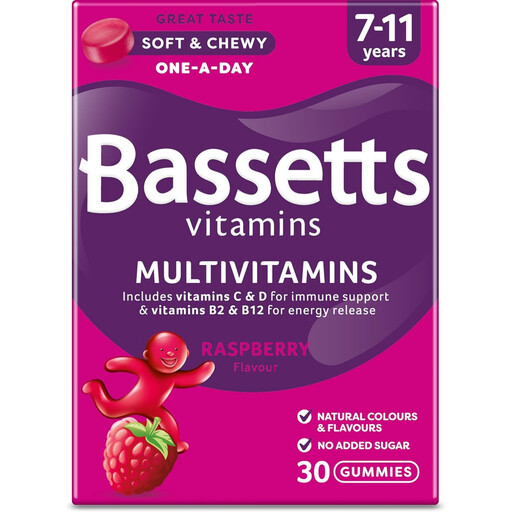 Bassetts Children's Multivitamin Daily Wellness Support Gummies Ages 7-11