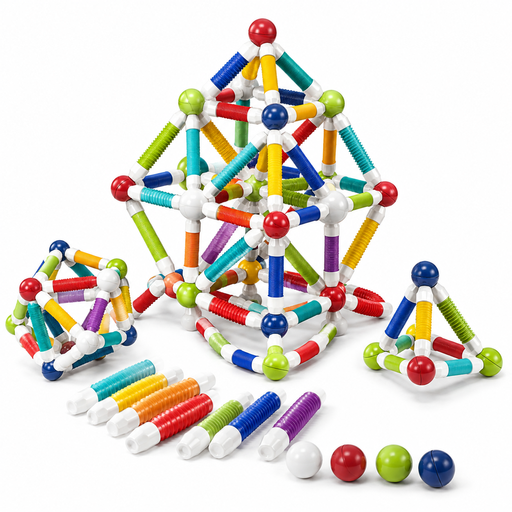 Retractable Magnetic Building Blocks 85-piece Set