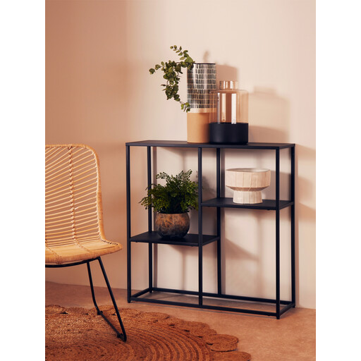 Interiors by Premier Console Table Acero Metal Black