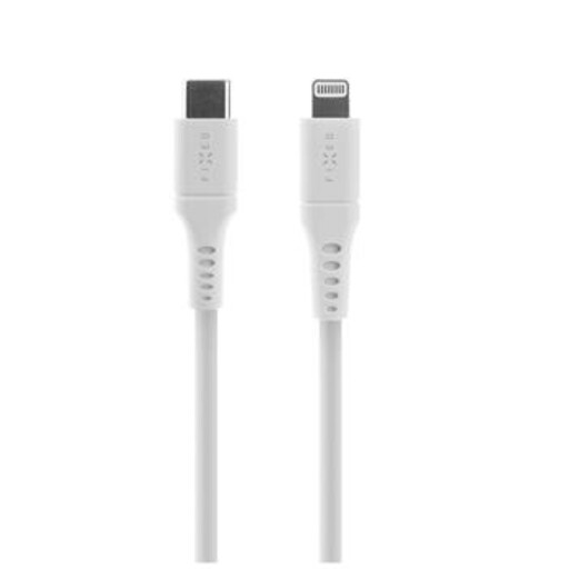 FIXED Liquid Silicone USB-C/Lightning Cable, 1.2 m, White