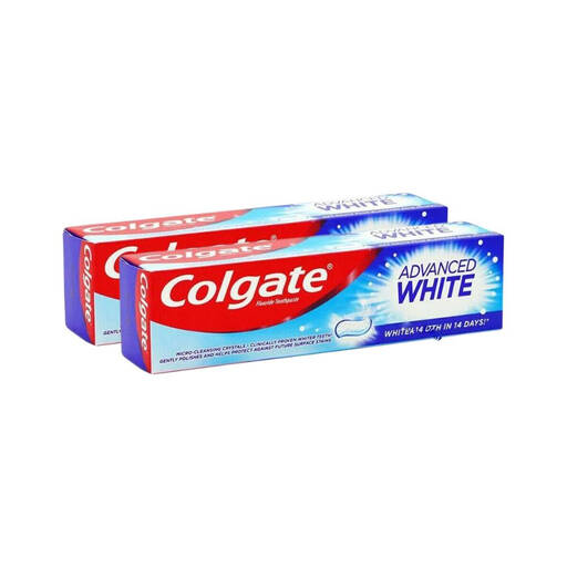 COLGATE Dentifrice Advanced White - 100ml - Lot de 2