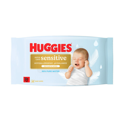 HUGGIES Extra Care Sensitive Baby Wipes for Body, Hands and Face