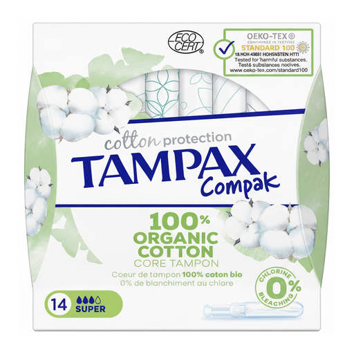 Tampax Cotton Protection Compak Super Tampons