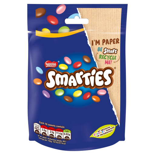 Smarties Milk Chocolate Sharing Bag 105g