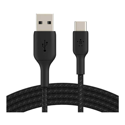 C?ble tressé USB-C vers USB-A Belkin Smartphone 1m Noir