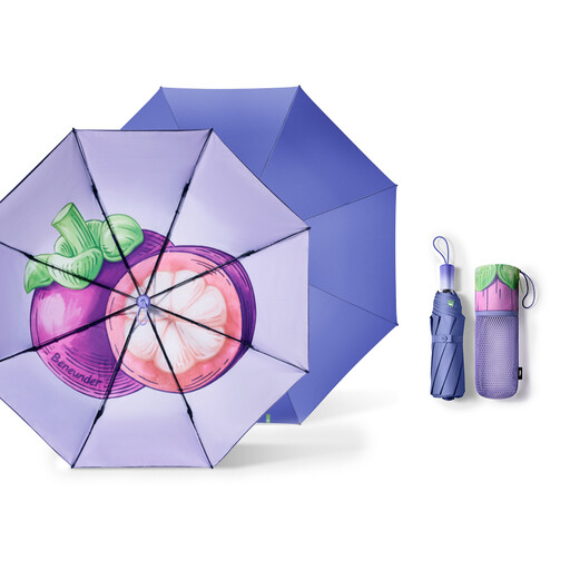 Beneunder BM397 Triple-Layer Reinforced Black-Coated Sun Protection UV-Resistant Umbrella, Purple