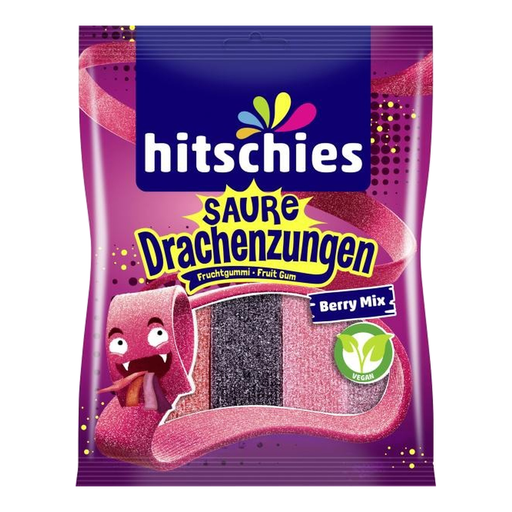Hitschies Sour Blue Dragon Tongues Fruit Gums 125g