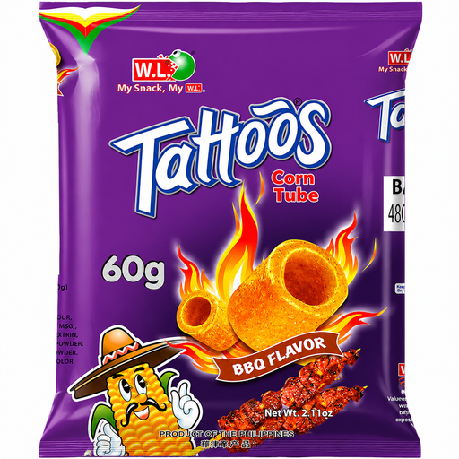 Tattoos Corn Tube BBQ 60g