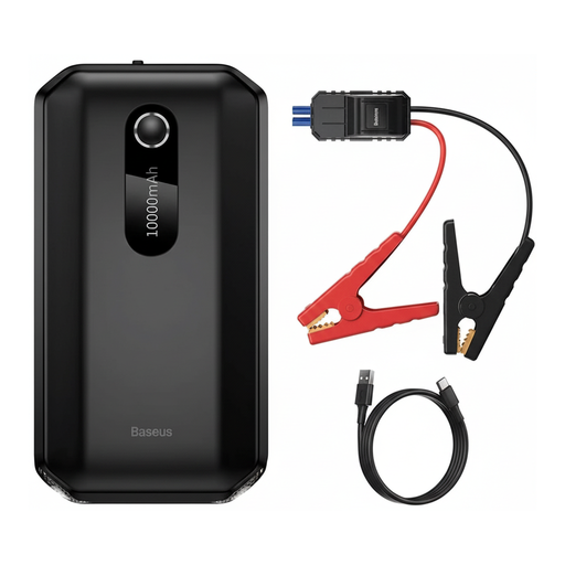 BASEUS Power Starter Booster 10000mAh 12V (1000A / 500A) Jump Starter + Alligator Cables Black