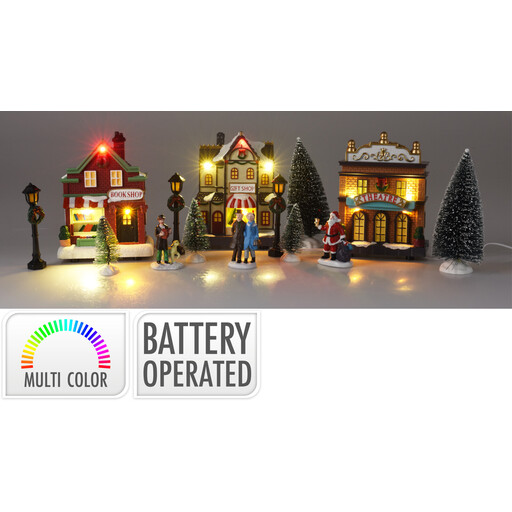 Koopman Village Scenery LED House Set