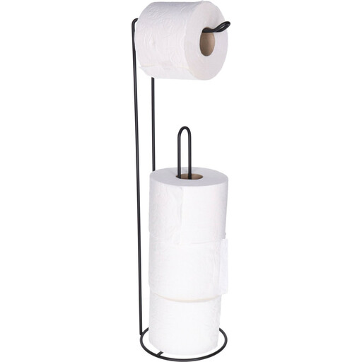 Toiletrolhouder Metaal - Zwart, 54 cm