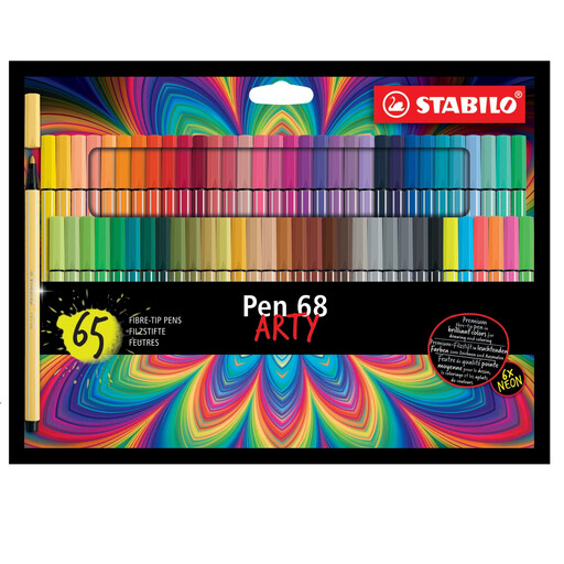 STABILO Pen 68 ARTY, set de 65 couleurs