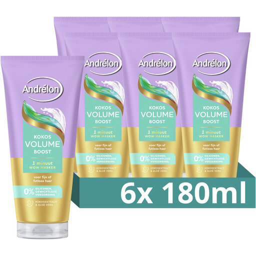 Andrélon 1-minute masks 180 ml coconut volume boost