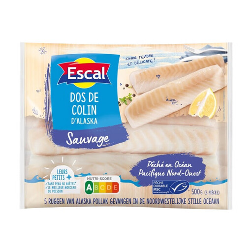 ESCAL, four MSC coalfish fillets, 500 g