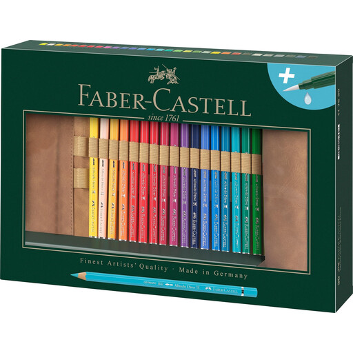 Faber-Castell Albrecht Dürer Aquarell Watercolour Pencils, Roll-Up Case with 30