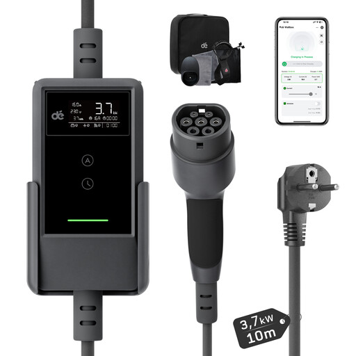 dé Typ 2 Mobiles Ladekabel Schuko