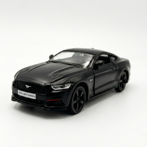 Black alloy Ford Mustang model car, 1:36 scale