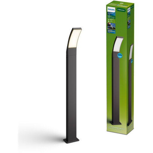 Philips Splay Garden Post Light - Outdoor Lighting - Weather-Resistant: IP44 - PowerShield Coating - Warm White Light: 2700K - Premium Aluminum - Anthracite