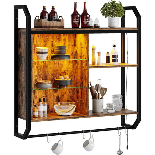 Bestier LED Küchen-Schweberegal 84 cm