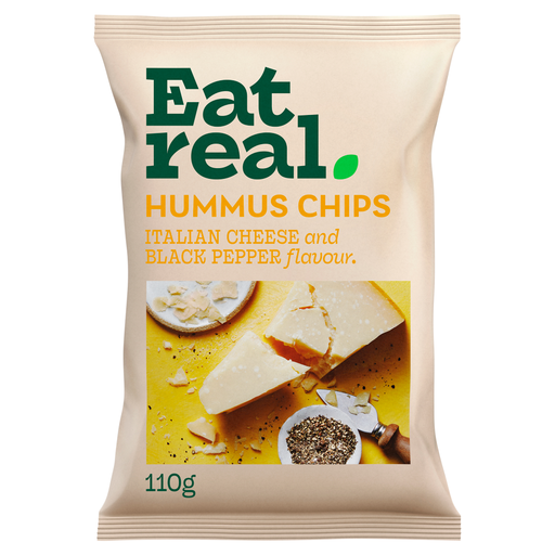 Eat Real Italian Cheese & Black Pepper Hummus Chips