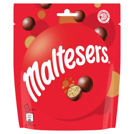 MALTESERS bag with a honeycomb centre and milk chocolate coating