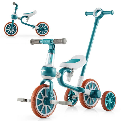 4-in-1 Kids Bike with Parent Push Bar