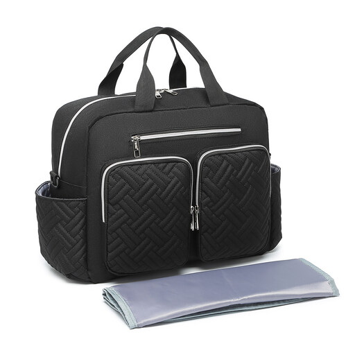 KONO Large Capacity Nappy Changing Bag Black