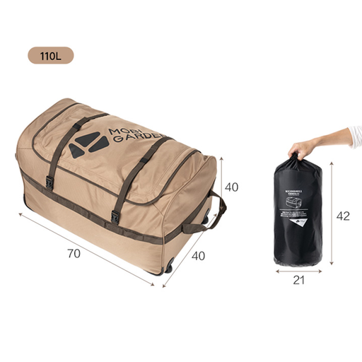Mobi Garden 110L 可折叠滚轮露营装备包