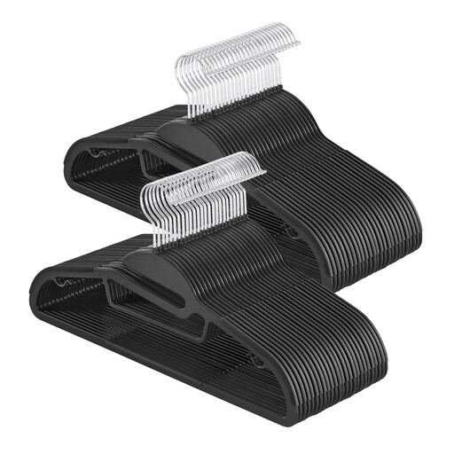 Ochama x SONGMICS Set of 50 Plastic Hangers with S-Opening