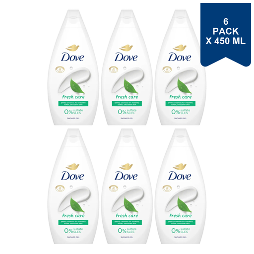 Dove Shower Gel Fresh Care 450 ml (6-Pack)