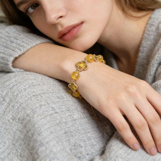 VoxorAI L8 Citrine Crystal Bracelet