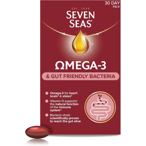 Seven Seas Omega-3 & Gut Friendly Bacteria Food Supplements