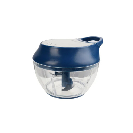 Mastrad – 蓝色手动迷你切碎机 – 3 枚不锈钢刀片 – 小巧免用电 – 500 ml