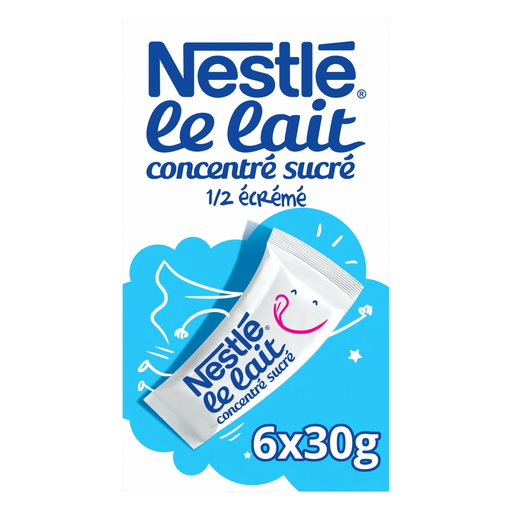 NESTLE Lait Concentré Sucré Demi-?crémé en Sticks 6 x 30g