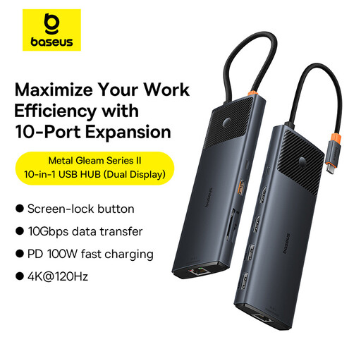 Baseus Metal Gleam II 10-in-1 USB HUB