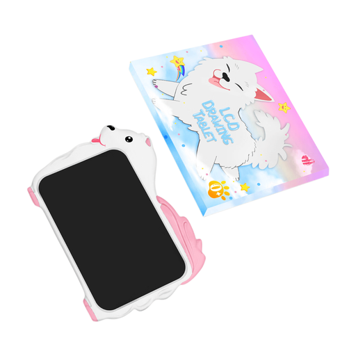 10' Pink & White Puppy LCD Tablet by CHEERFUN. 3-8yr kids' toy—safe， reusable. Great birthday/Christmas present.
