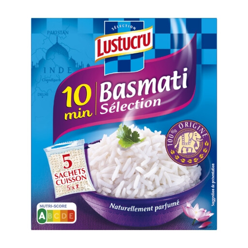 LUSTUCRU quick-cook long-grain basmati rice 450 g