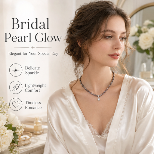 VoxorAI XL25 Modern Pearl Necklace with Pendant