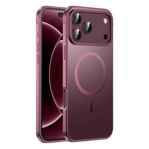 IM-CHEN iPhone 18 Pro Max Alloy Frame Burgundy MagSafe