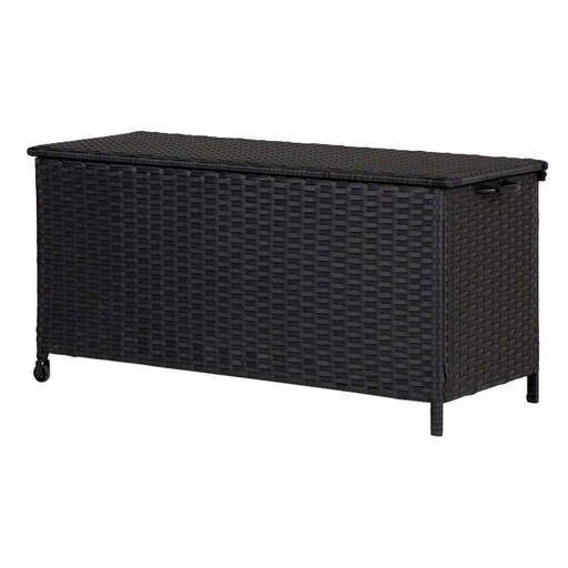 Outdoor Woven Cushion Box with Wheels (133x55cm)