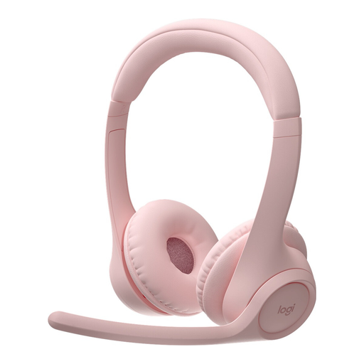 Logitech Zone 300 Wireless Bluetooth Headset with Microphone and Noise Cancellation, Multi-Platform Compatible - Pink
