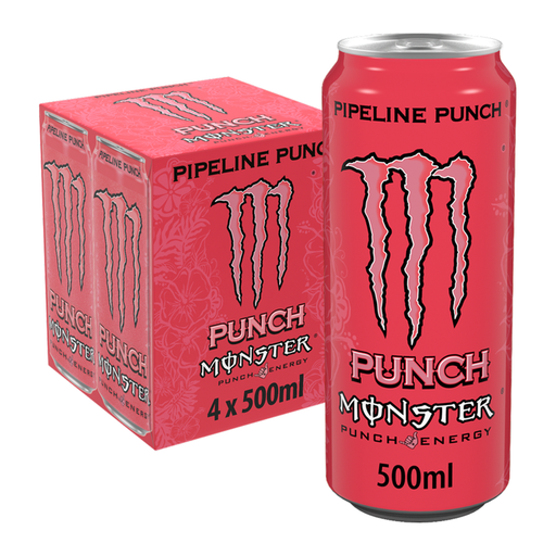 Monster Energy Pipeline Punch, 4 × 500 ml cans