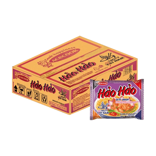 HaoHao Instant Noodles Chilli Crispy Onion Flavour 30x75g