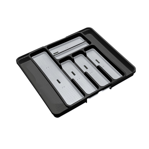 Addis Extendable Premium Soft Touch 6 to 8 Draw Organiser Black/Grey