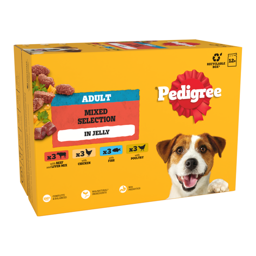 Pedigree Adult Dog Pouches Mixed Selection in Jelly